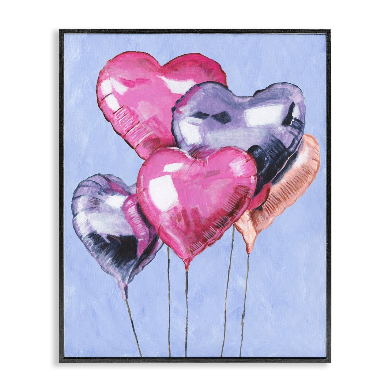 Stupell Industries Heart Balloons Celebration Framed Giclee, design by Michael Willett
